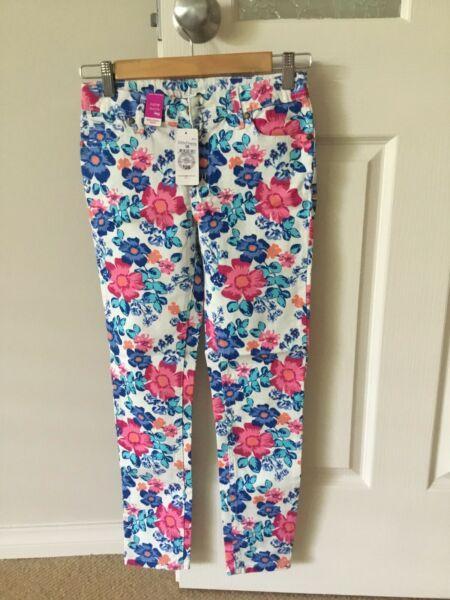 Girls Jeans (patterned) size 10 -NEW