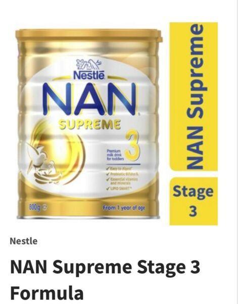 Nestle Nan Supreme stage 3 formula