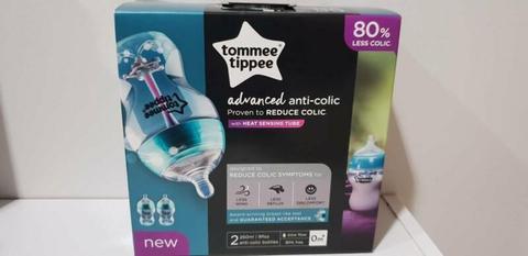 Brand New Tommee Tippee Advanced Anti Colic Bottles 2x260ml Pack