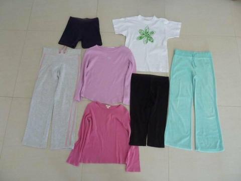 Girls: Various items.Size 8yrs. Trackies, T's, leggings & shorts