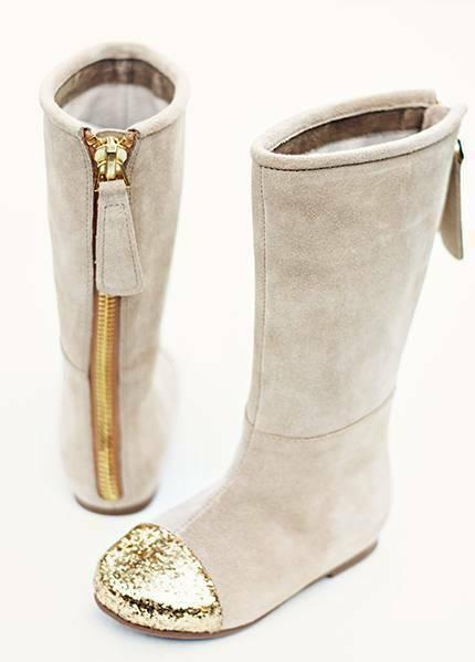 BRAND NEW Joyfolie Chloe Boots in Gold - Toddler size 4