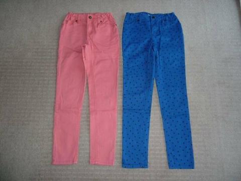 2 x Girls Coloured Jeans. 12yrs. Target. 1xUnworn; AS NEW. $11 EA