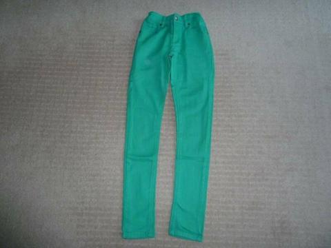 Girls: Pumpkin Patch, Green Skinny Jeans. 12yrs (XS). Excel cond