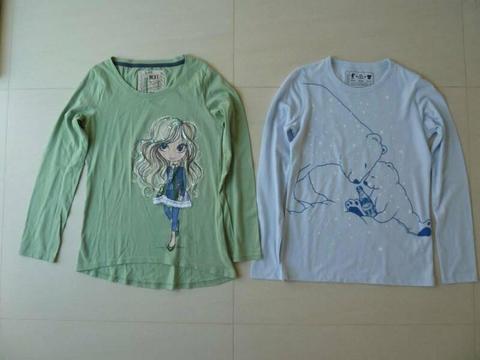 NEXT/ LIVE POSITIVELY: Girls L/ Sleeve T's. 12yrs.UNWORN; as NEW