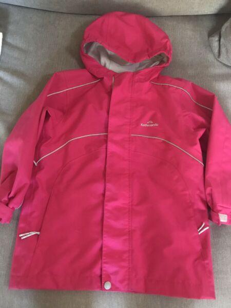 Kathmandu pink girls waterproof warm jacket size 6-8