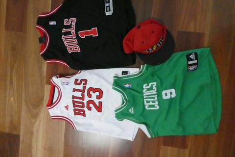 kids NBA basketball clothing - Bulls, Celtics and Miami