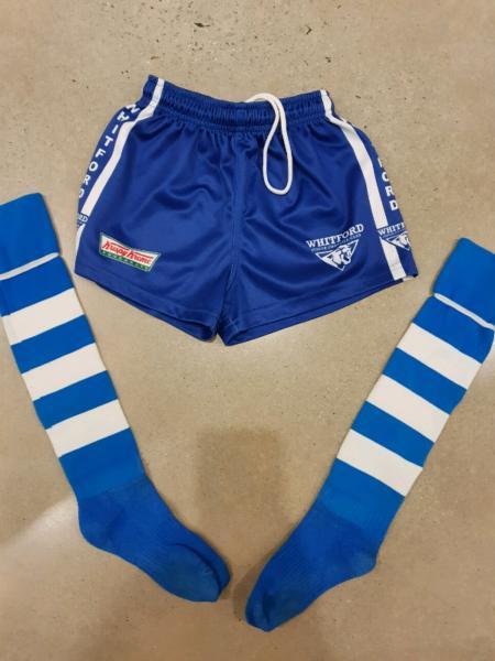 Whitfors juniors football club shorts size 8 and socks