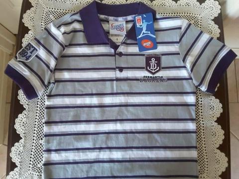 Boys polo shirt AFL Fremantle Dockers size 8 BRAND NEW