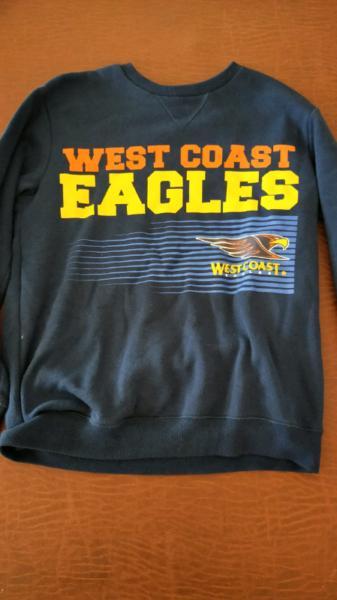Boys west coast eagles jumper size 12