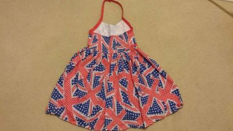 100% Cotton Union Jack Dress. Made in Europe. 10-11Yrs. AS NEW!!!