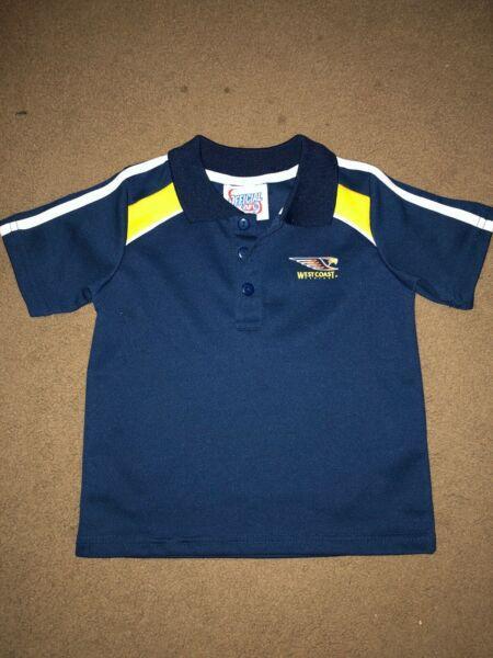 West Coast Eagles polo shirt baby size 1